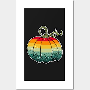 Cute Retro Fall Autumn Pumpkin Graphic Posters and Art